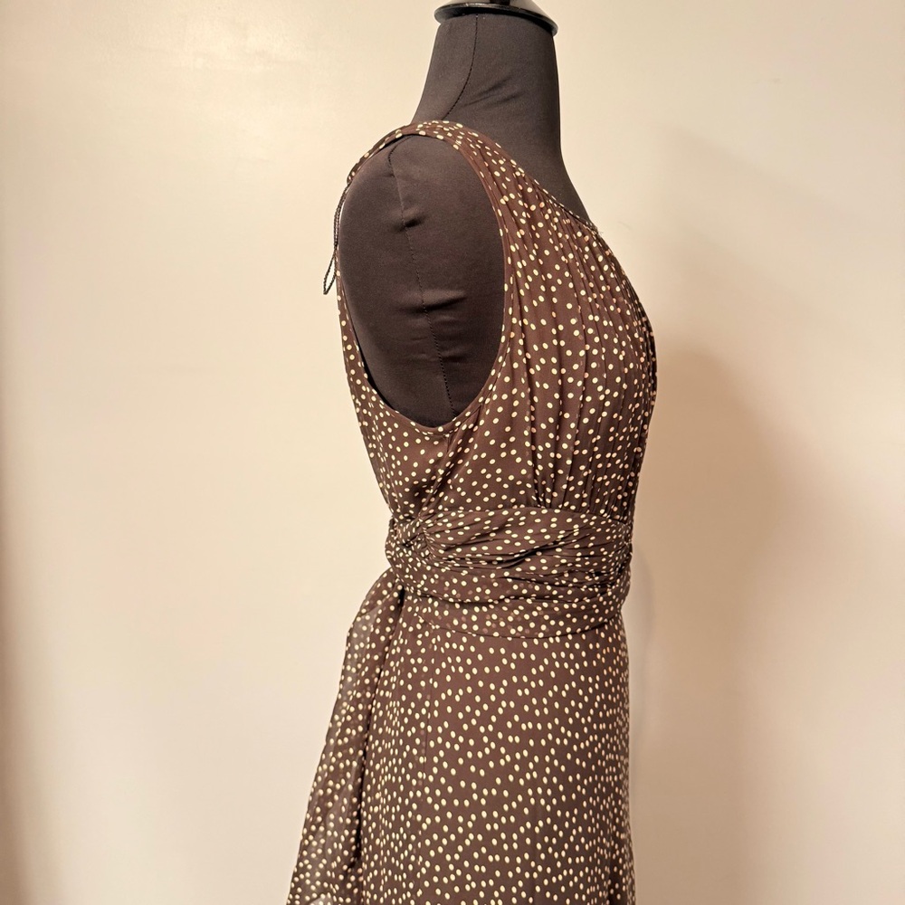 Adrianna Papell Brown and White Midi Dress - Picture 4 of 12